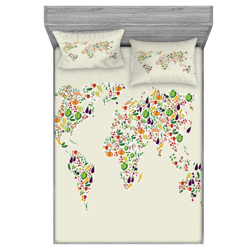 Microfiber Sheet Set, Full Sheet Set with Fitted Sheet
