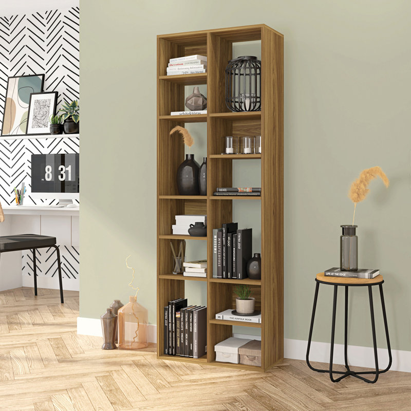 Bibliothèque de bibliothèque H 70,75 po x l 11,42 po, Miel