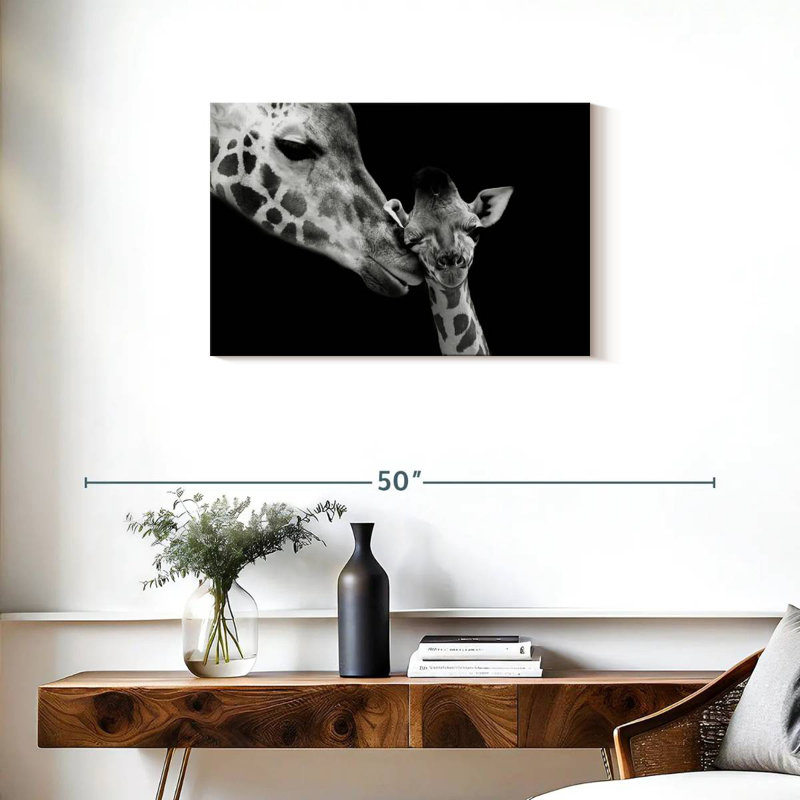 Girafe mère Brampt, H 20 po x l 30 po