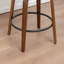 Tabouret de comptoir pivotant rembourré avec structure en bois Devault-123162628