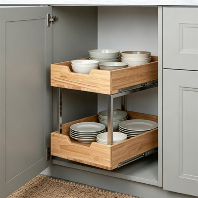 Armoire de rangement coulissante en bois Essential
