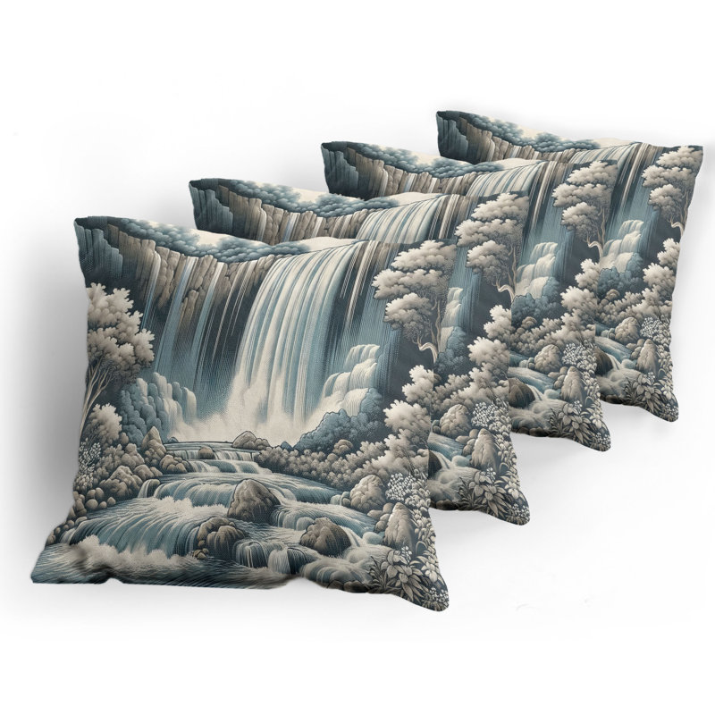 Fabric Reversible Throw Pillow, 20"H x 20"W