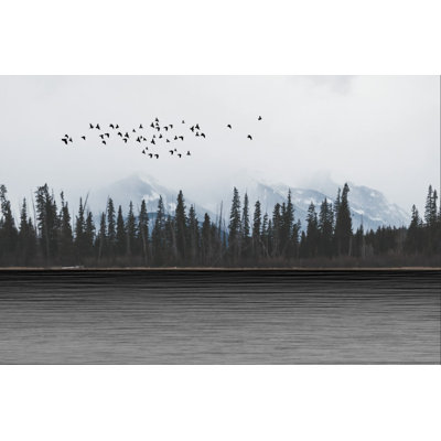 Lake and Forest Landscape Natural 6.25' L x 112" W Paintable Wall Mural