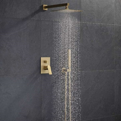 Napoli Marion Wall Mount Hot and Cold Mixer Rainfall Shower Set