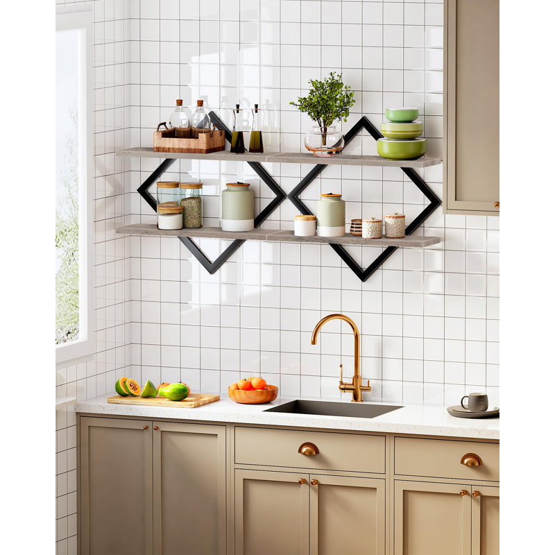 38cm W Metal Wall Mounted Shelving Unit