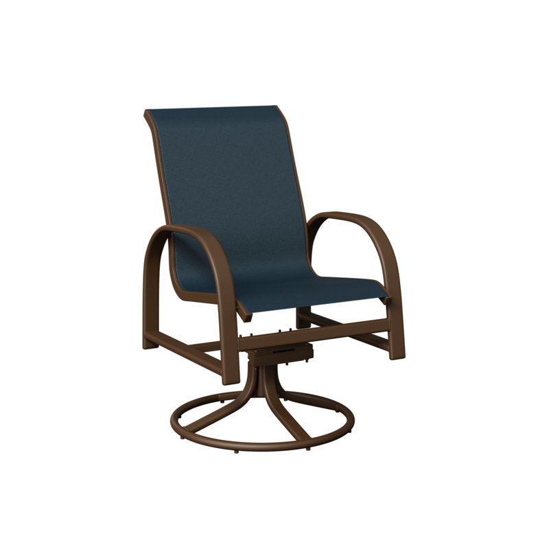 Chaise berçante berçante en aluminium Mesquite de Berlin Berlin, Marine, Veine d'aluminium et de bois mesquite