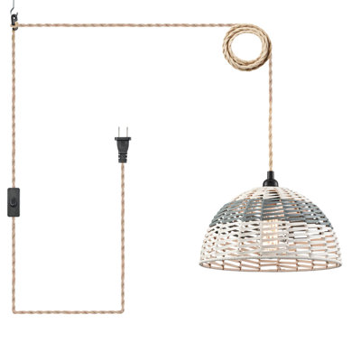Luminaire suspendu en dôme avec interrupteur Farmhouse
