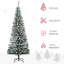 Arbre de Noël artificiel mince enneigé 6 pi avec branches réalistes et 492 pointes
