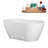 55" Streamline Soaking Freestanding Tub and Tray With Internal Drain-101681181