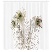 Buy Peacock Shower Curtain, Macro Peacock Tail Feather Like Third Eyes  Vitality New Life Path Awakening Print Decorative Bathroom Shower Curtain  Set with Hooks at the best price with free shipping –