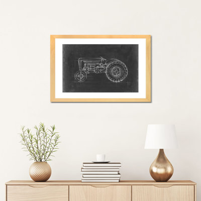 «Tractor Blueprint I» par Ethan Harper - reproduction d'art
