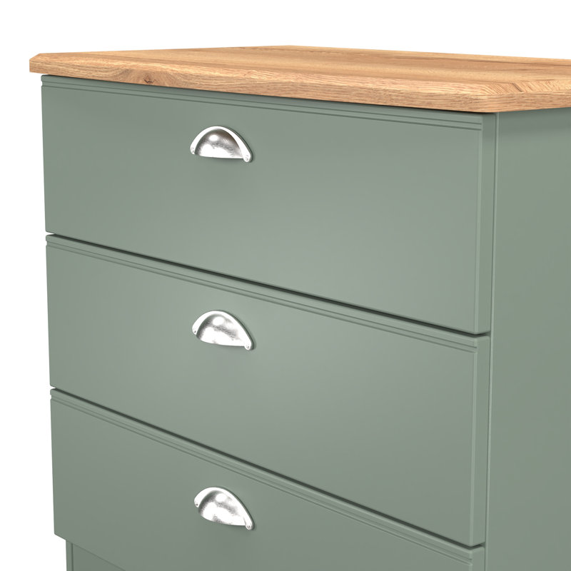 Abbagayle 77cm W 3 - Drawer Chest of Drawers, Green