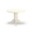 Ensemble de table de salle à manger 3 pièces composé d'une table de cuisine ronde avec piédestal et 2 chaises rembourrées-1129413539