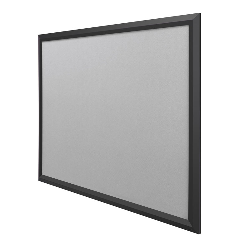 Wall Mounted Bulletin Board, 90 cm H x 120 cm W, Grey