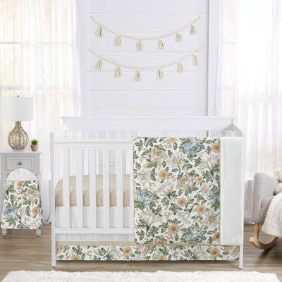 Ensemble de literie pour lit de bébé 4 pièces Vintage Floral