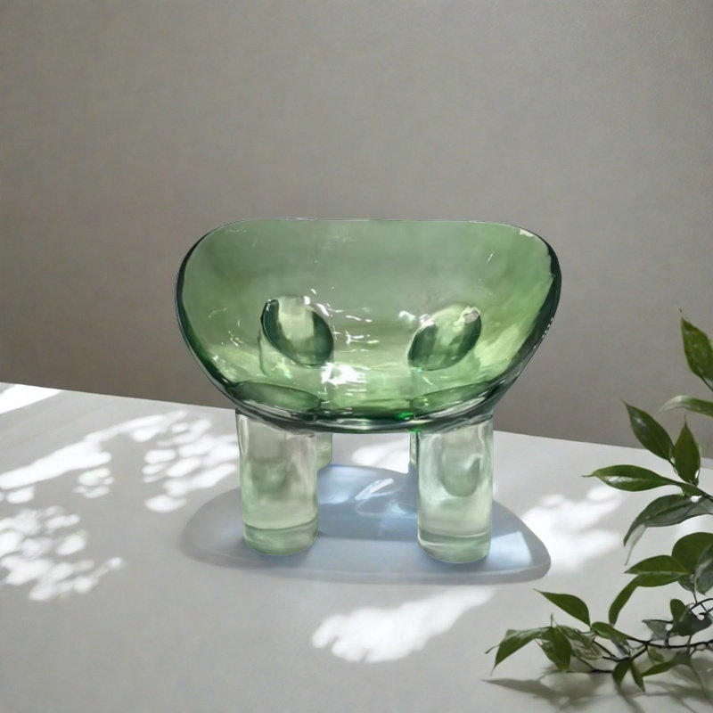 Fauteuil éléphant de luxe en résine transparente, Vert