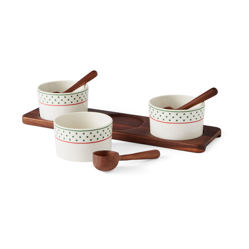 Polka Dot 7-Piece Condiment Set