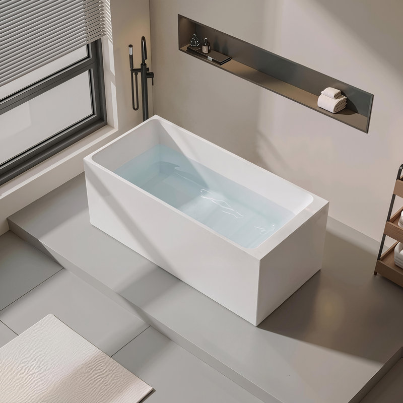 59" Solid Surface Freestanding Bathtub