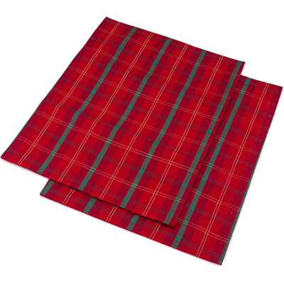 Christmas Scottish Tartan Pack of 2 Placemats - 13in x 18in