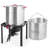 OuterMust 60qt Seafood Boiling Kit With Strainer, Outdoor Aluminum Propane Seafood Boiling Kit With 10 Psi Regulator