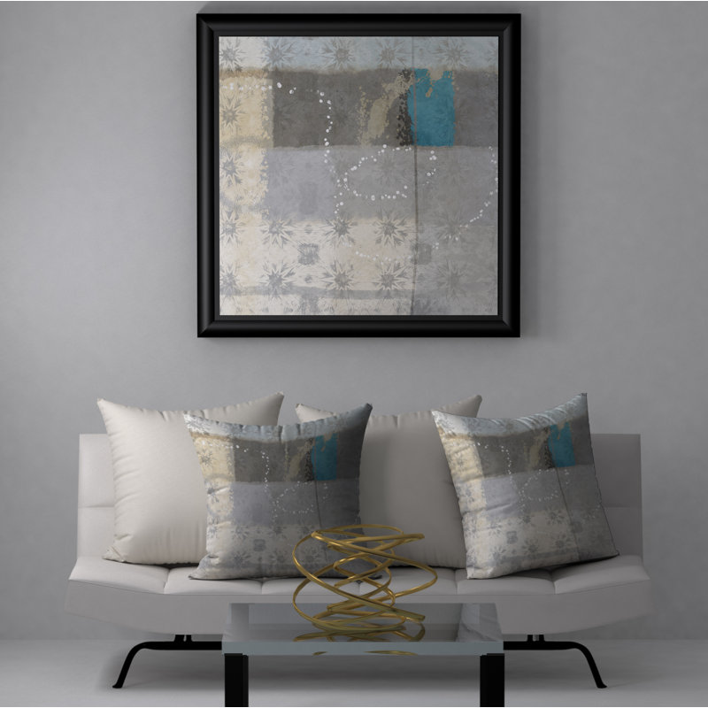 Housse de coussin décoratif carrée florissante Jewel, 20 po x 20 po