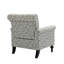 Fauteuil d'appoint de style Mid-Century avec accoudoirs roulés l 30 po et pieds en bois massif-78574841