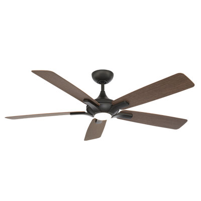 60 ventilateurs de plafond intelligents à 5 pales avec kit d'éclairage à DEL et télécommande inclus Mykonos 60, fonctionne avec Alexa et une application pour Android