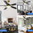 52" Ceiling Fan w/ LED Lights, 3 Color Temprature, Quiet DC Motor 6 Speed w/ Remote Control-782485421-782485417