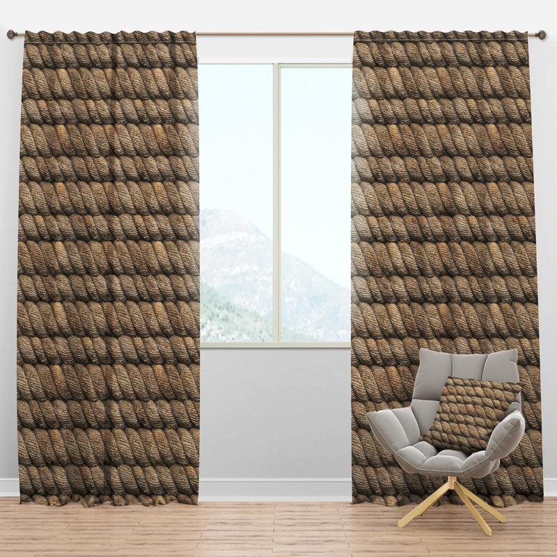 Chanvre Corde - Rideau Lake House - Velours obscurcissant - 1 panneau, l 52 po x L 84 po