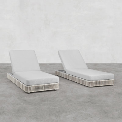 Poveromo Outdoor Metal Chaise Lounge