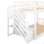 Lit superposé simple au-dessus d'un lit simple, échelle avec rangement-1193758149