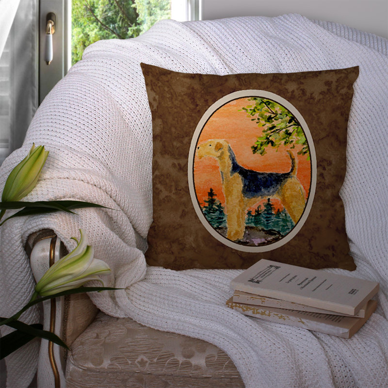 Coussin décoratif intérieur/extérieur airedale