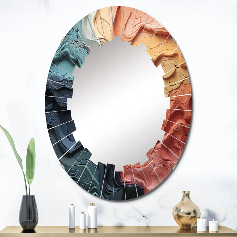 Erzulie - Miroir mural moderne ovale, 36 po x 24 po
