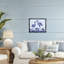 Cadre flottant indigo flamants sur rayures, design par Paul Brent-1510869910-1510869911