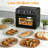 13QT Family-Size Air Fryer Toaster Oven Combo – 360° Hot Air Circulation for Healthy Oil-Free Cooking, Multifunctional Convection Countertop Oven with Adjustable Time & Temperature Control