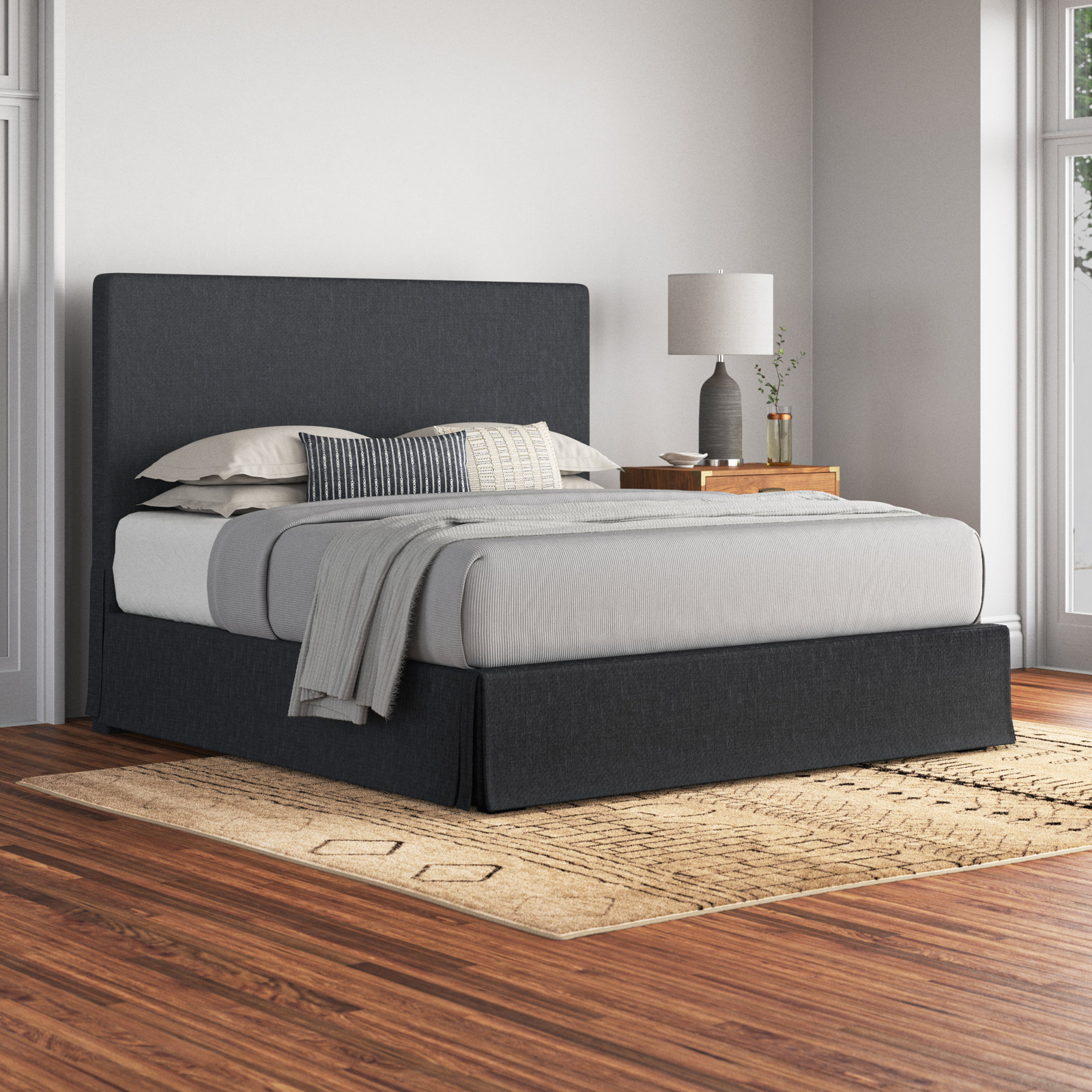 Daliya Wingback Bed, California King, Iron