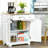 White Sideboard With 2 Doors And Drawers - Adjustable Shelf For Kitchen Spacious Storage Cabinet Pots, Plates, Containers 2-Doors Buffet Cabinet, Kitchen, Hallway, Garage