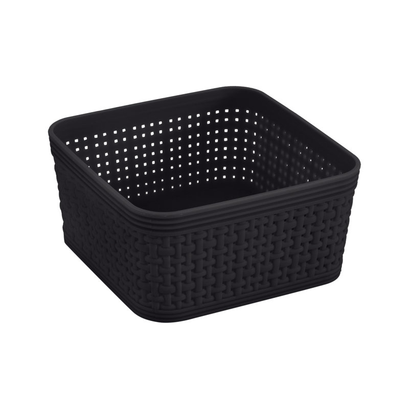 Simplify Plastic Basket, Black