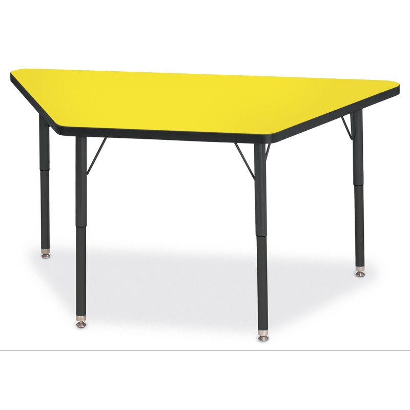 Adjustable Height Trapezoid Activity Table with Laminate Top