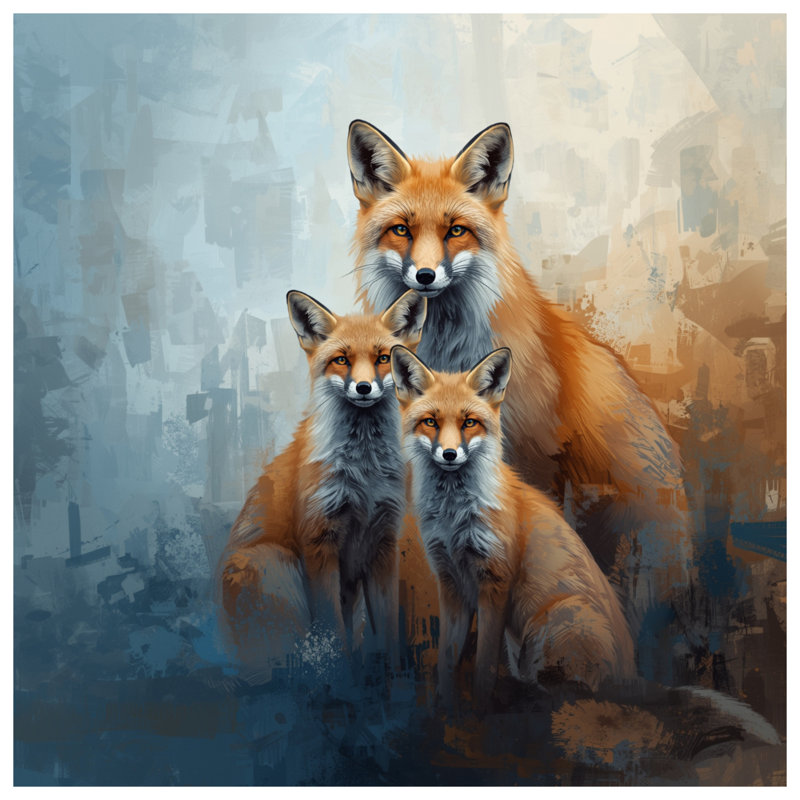 Housses de couette Fox Family, Lit simple