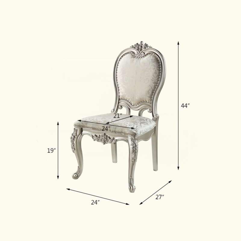Chaise sans accoudoirs Latisha (ensemble de 2), Champagne