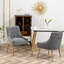 Chaise d'appoint en velours beige Baudel-1563904542