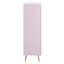 Commode 4 tiroirs Kylie, finition rose ultrabrillante