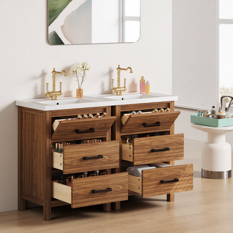 Meuble-lavabo double 48,8 po