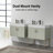 Keena 48'' Natural Wood Veneer plywood Single Bathroom Vanity with Engineered Quartz Top-369393715