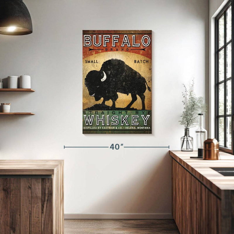 Brampt Buffalo Whiskey, 39" H x 26" W