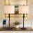 Augrave 28" Modern Black Metal Table Lamp with USB Port and Empire Shade-1690626293