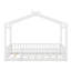 Structure de lit en bois avec clôture-1457319815