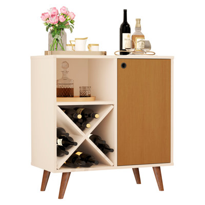 Boahaus Reading Accent Bar Cabinet with Wine Rack and Spacious Shelf