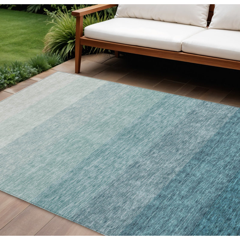 Tapis bleu sarcelle lavable 10 pi x 14 pi bleu sarcelle
